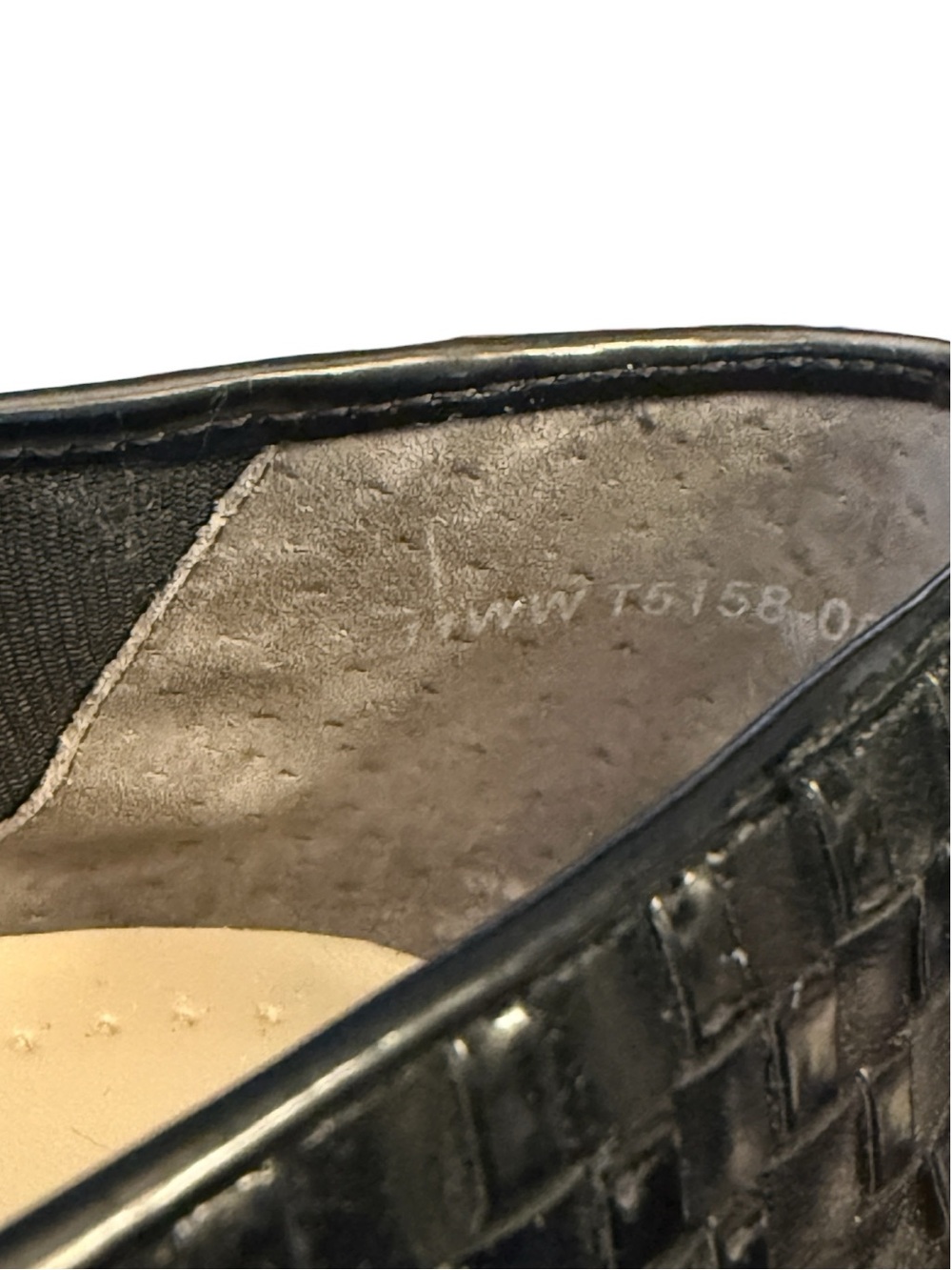 NEW TROTTERS Liz Loafers Black Woven Leather Slip-On Flats Womens 11 Wide - Picture 3 of 8
